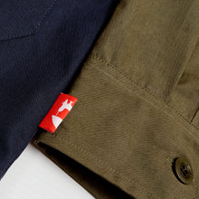 Load image into Gallery viewer, Baines 24 Navy/ Khaki Luxury Cotton Poplin Over Shirt
