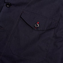 Load image into Gallery viewer, Baines 24 Navy/ Khaki Luxury Cotton Poplin Over Shirt
