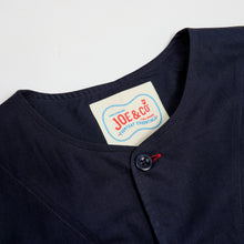 Load image into Gallery viewer, Baines 24 Navy/ Khaki Luxury Cotton Poplin Over Shirt
