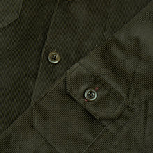 Load image into Gallery viewer, Paxton Dark 40 Dark Green Needle Corduroy Over Shirt
