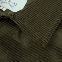 Load image into Gallery viewer, Paxton Dark 40 Dark Green Needle Corduroy Over Shirt
