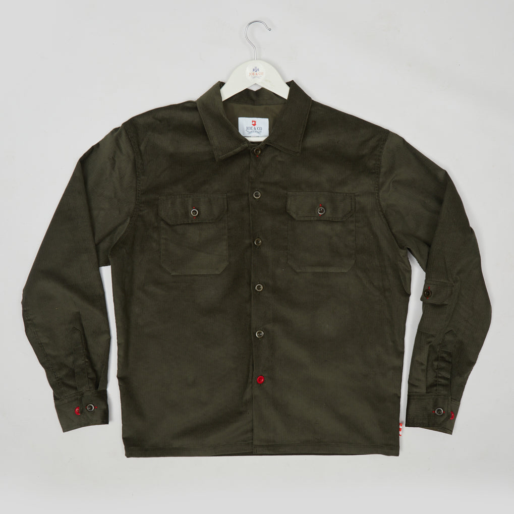 Paxton Dark 40 Dark Green Needle Corduroy Over Shirt