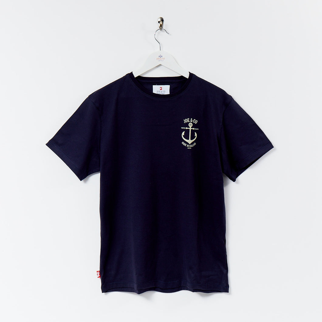 Anchor 2 DTF Printed Navy Suvin Super Cotton T Shirt