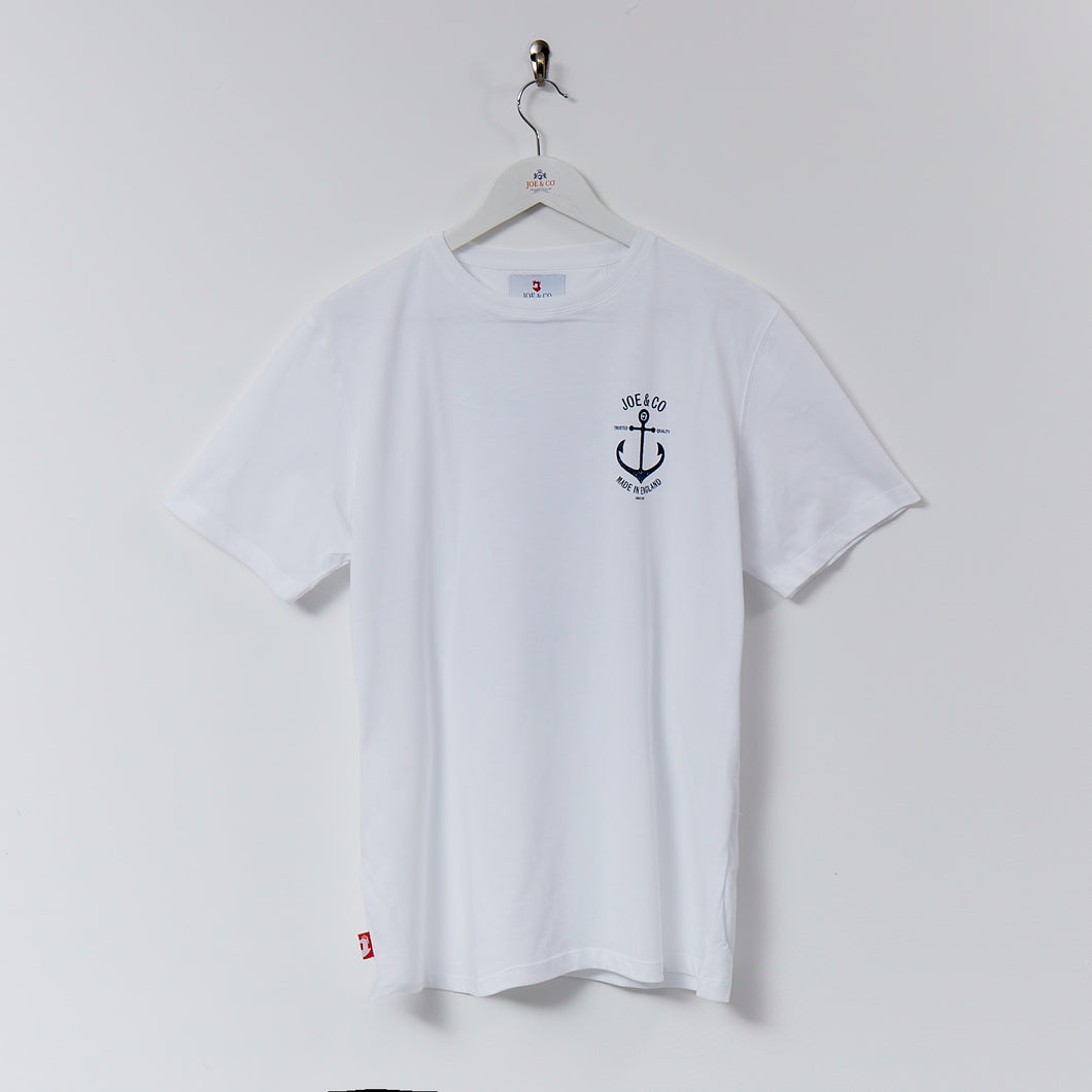 Anchor 1 DTF Printed White Australian Super Cotton T Shirt