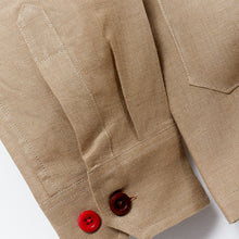 Load image into Gallery viewer, Baines 13 Mushroom Linen Over Shirt
