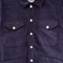Load image into Gallery viewer, Chadwick 7 Irregular Navy Cord Over Shirt
