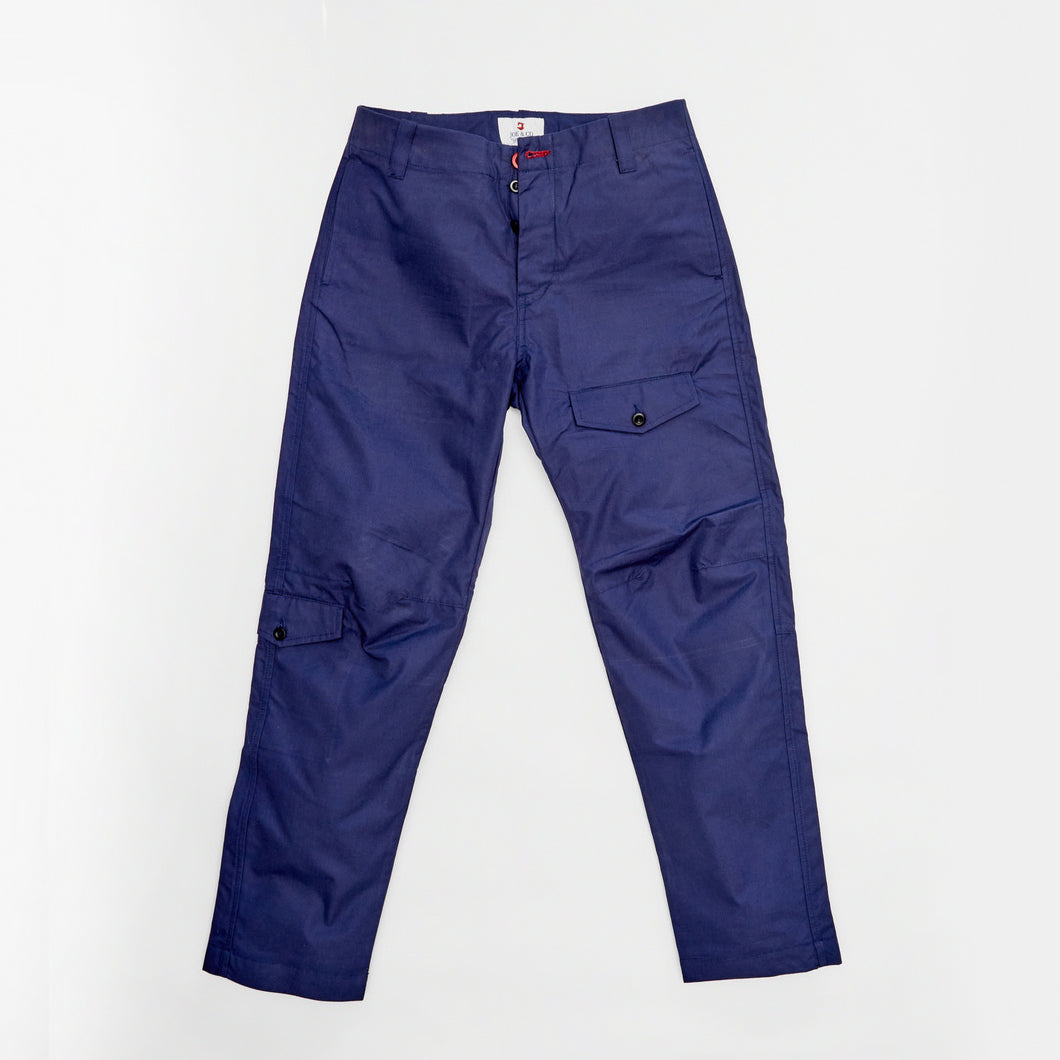 Bada 6 Luxury Navy Cotton Twill Utility Trouser