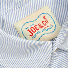 Load image into Gallery viewer, Fulton 8 Luxury 20s/20s Blue Fine Stripe Cotton Shirt
