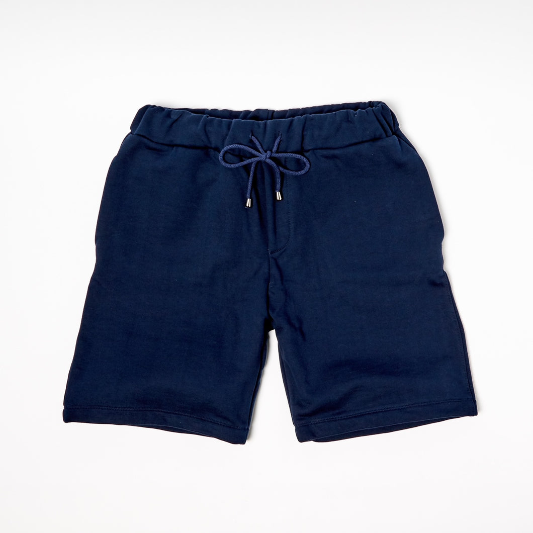 Butler 02 Navy Knitted Supima fine long staple cotton Loopback Shorts