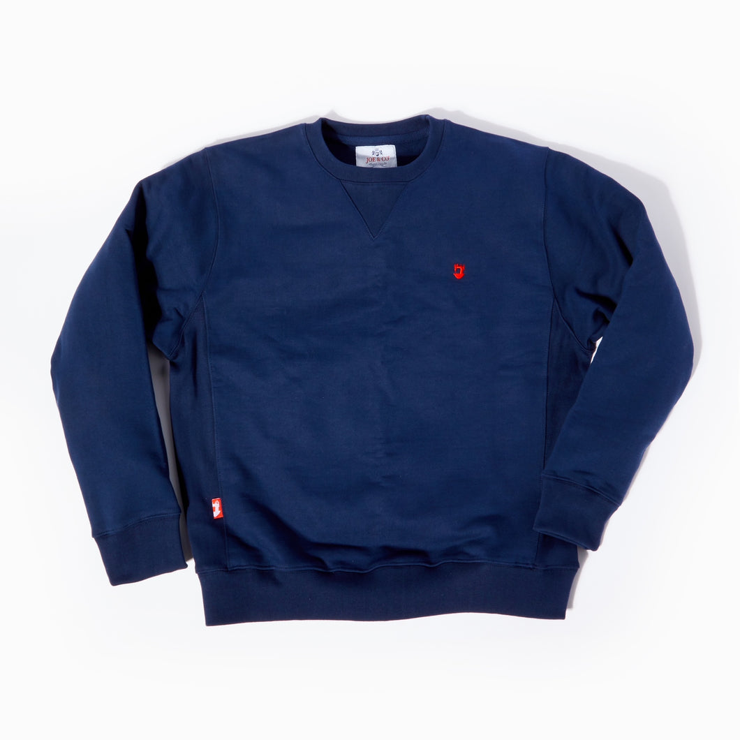 Jenner 4 Dark Navy Knitted Side Panel Loopback Sweatshirt