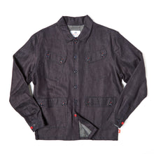 Load image into Gallery viewer, Arkwright 09 Indigo Dipped Cotton &amp; Linen Mix Over Shirt
