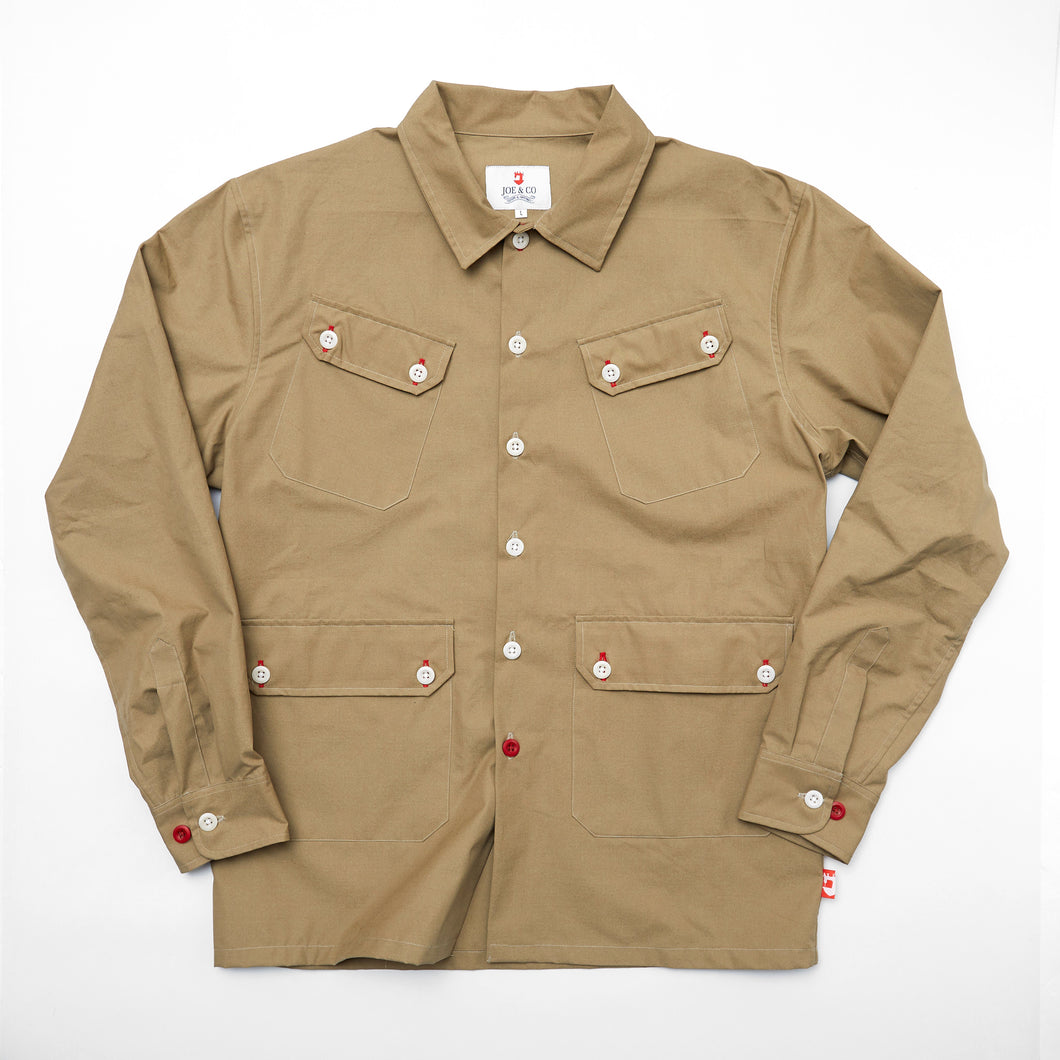 Arkwright 13 Fawn Cotton Twill Over Shirt