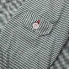 Load image into Gallery viewer, Talbot 07 Sage Microdot Check Luxury Cotton Penny Round Work Shirt
