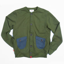 Load image into Gallery viewer, Val 01 Jungle Green Knitted Loopback Cardigan
