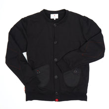 Load image into Gallery viewer, Val 03 Jet Black Knitted Loopback Cardigan
