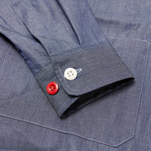 Load image into Gallery viewer, Baines 08 Denim Blue Chambray Cotton Over Shirt
