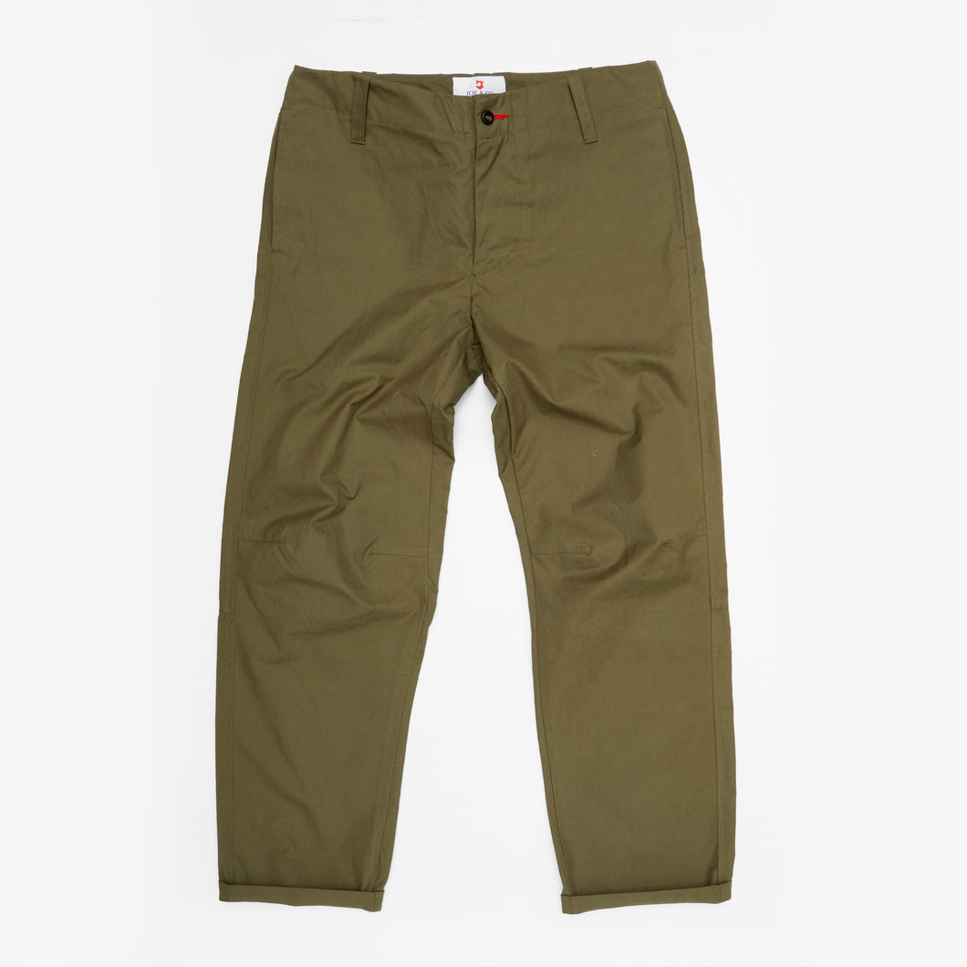 Albion 01 Olive Green Luxury Cotton Utility Trouser