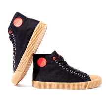 Load image into Gallery viewer, Joe &amp; Co X Gola 01 Black Canvas &amp; Vulcanised Gum Rubber Hi Top
