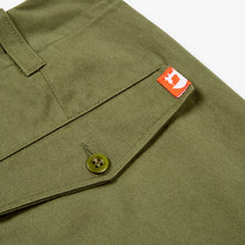 Load image into Gallery viewer, Badar 2 Military Green Brushed Cotton Twill Utility Trouser
