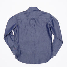 Load image into Gallery viewer, Dunham 02 Luxury Dark Blue Chambray Patch Shirt
