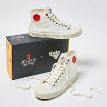 Load image into Gallery viewer, Joe &amp; Co X Gola 02 Off White Canvas &amp; Vulcanised Rubber Hi Top
