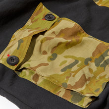 Load image into Gallery viewer, Holt 03 Dark Black &amp; Camo Knitted Loopback Hooded Sweatshirt
