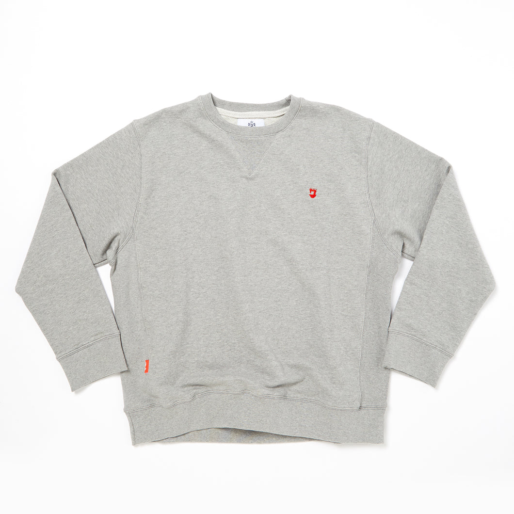 Jenner 1 Marl Grey Knitted Side Panel Loopback Sweatshirt