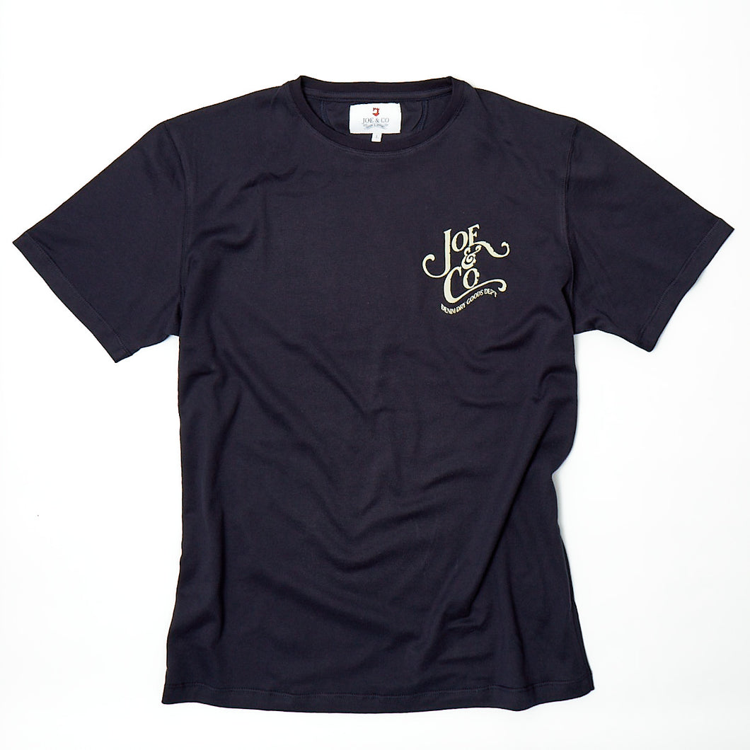Tower 11 Logo T Shirt Navy Supima Cotton T Shirt