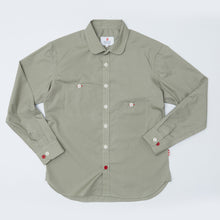 Load image into Gallery viewer, Talbot 09 Sage Green Luxury Cotton Penny Round Work Shirt
