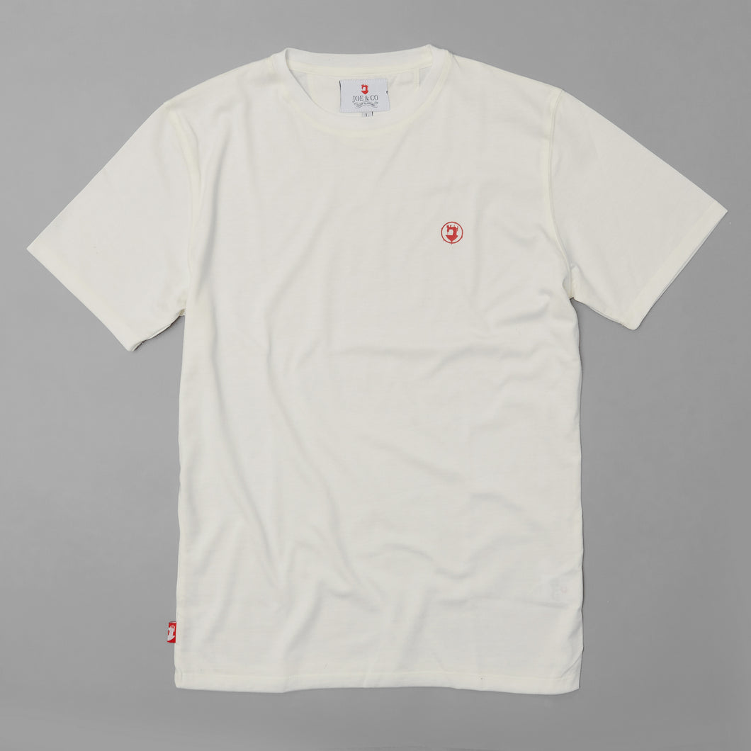 Tower 08 Dripping Logo Cream Supima Fine Cotton T Shirt