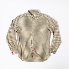 Load image into Gallery viewer, Victor 6 Sage and Putty Gingham Ghost Check Button Down Shirt
