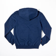 Load image into Gallery viewer, Holt 01 Dark Navy Knitted Loopback Hooded Sweatshirt

