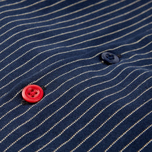 Load image into Gallery viewer, Paxton 13 Navy and Biscuit stripe over shirt
