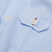 Load image into Gallery viewer, Dunham 01 Luxury Sky Cotton Oxford Patch Shirt
