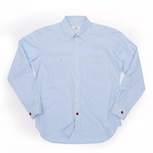 Load image into Gallery viewer, Dunham 01 Luxury Sky Cotton Oxford Patch Shirt
