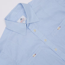 Load image into Gallery viewer, Dunham 01 Luxury Sky Cotton Oxford Patch Shirt
