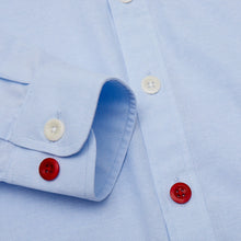 Load image into Gallery viewer, Dunham 01 Luxury Sky Cotton Oxford Patch Shirt
